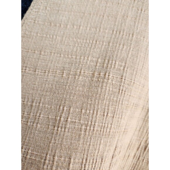 NWT Max Studio Faux Wrap V Neck Tan Cap Sleeve Ruched Top Small - Picture 5 of 10